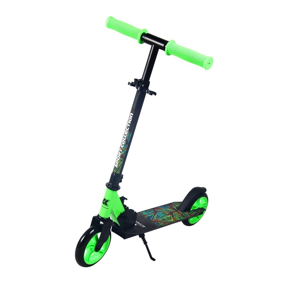 Самокат CK-SJ145-40 145мм green (фонарь и наклейка в подарок)