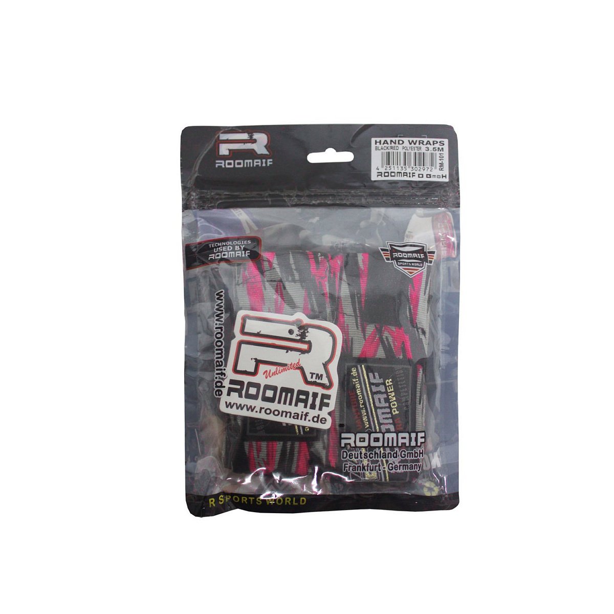 Бинт боксерский RM-101 Grey/Pink (хлопок-полиэстер)