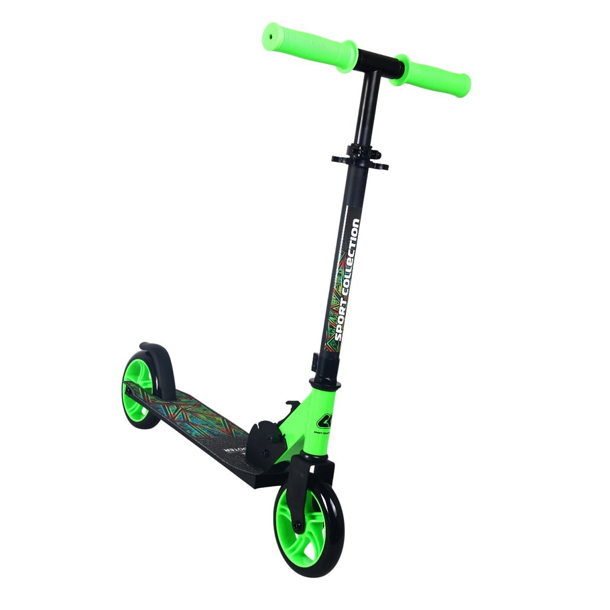 Самокат CK-SJ145-40 145мм green (фонарь и наклейка в подарок)