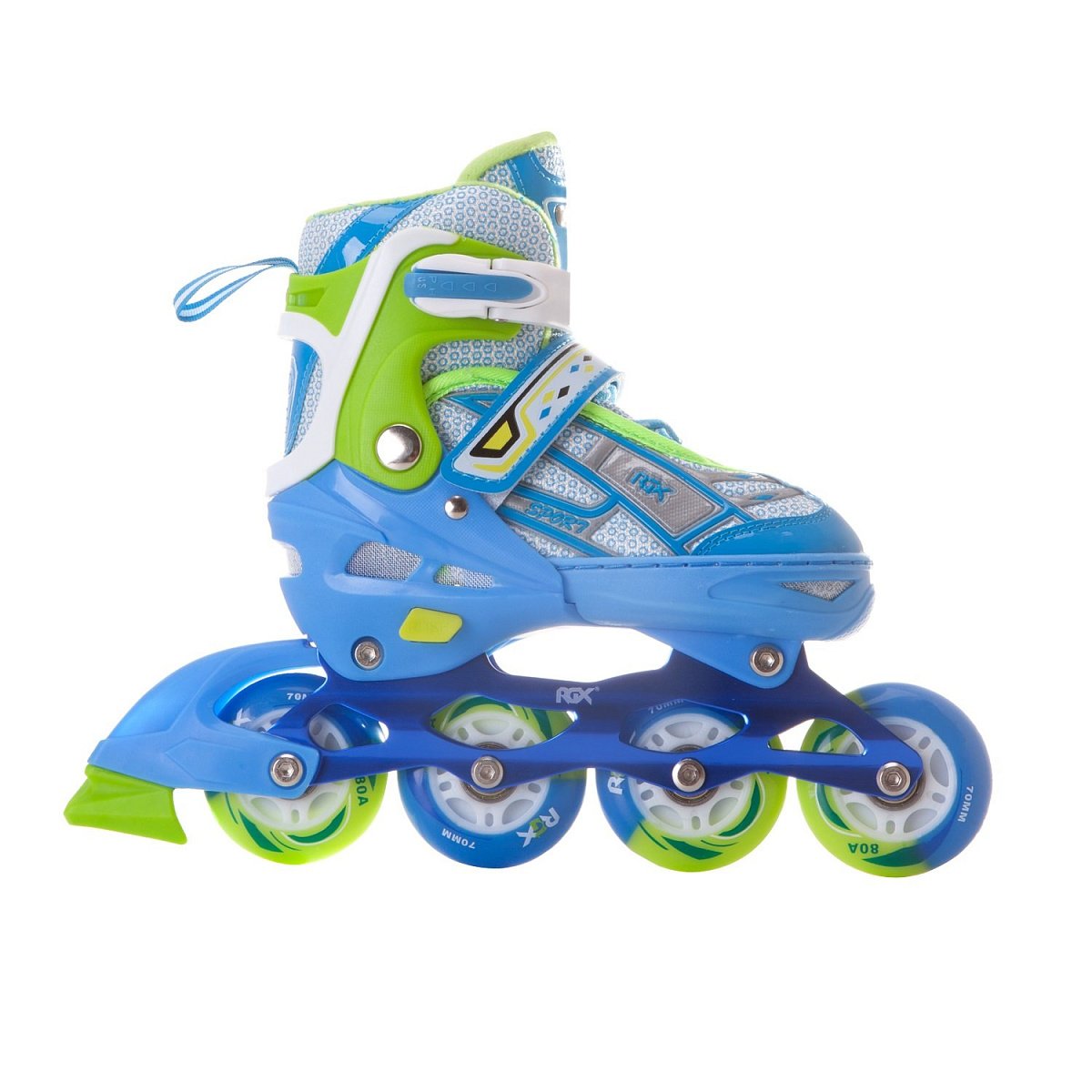 Раздвижные роликовые коньки Yuppie Blue LED подсветка колес