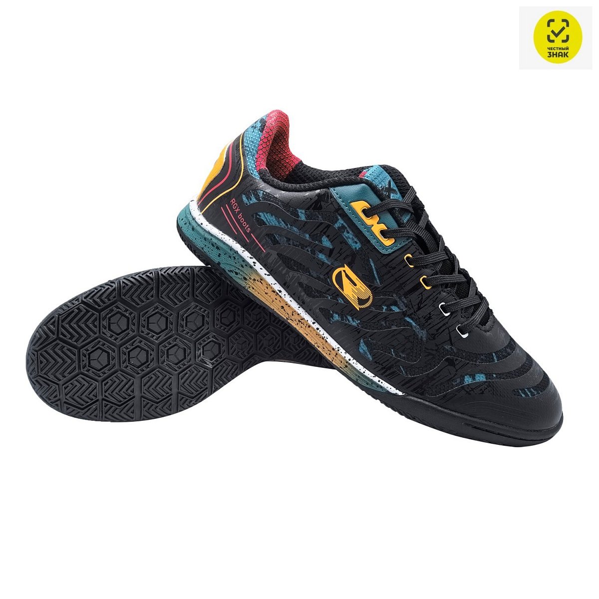 Бутсы зальные SB-ZAL-053 Black детские