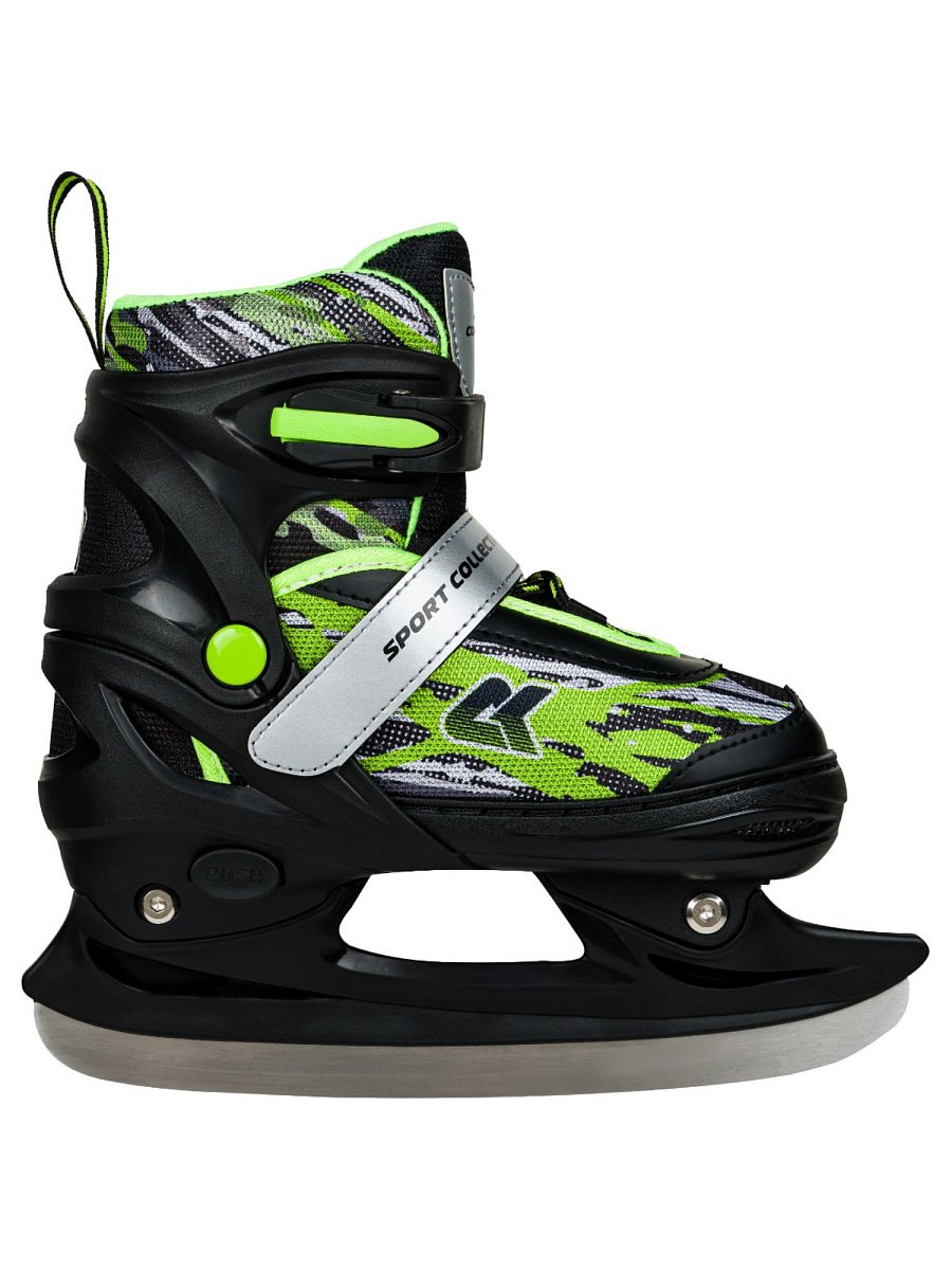 Раздвижные коньки CK-SK1108 Green (светящийся ремешок в подарок)