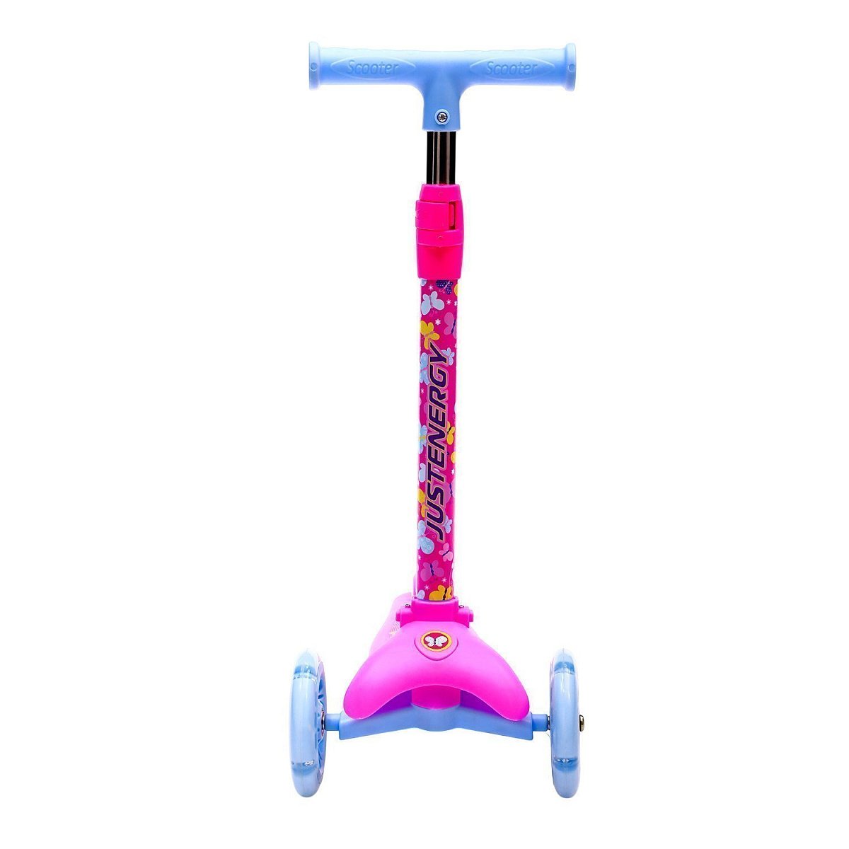 Самокат JE-SK120-90 LED 120/76мм pink (светящиеся колеса)