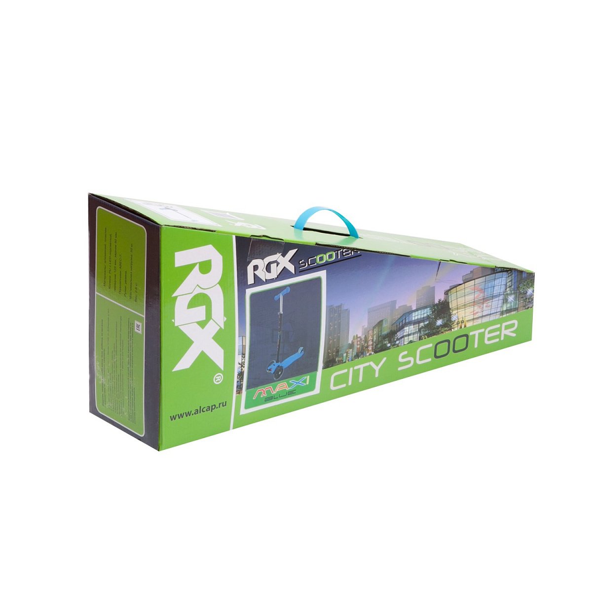 Самокат MAXI LED 120/80мм blue