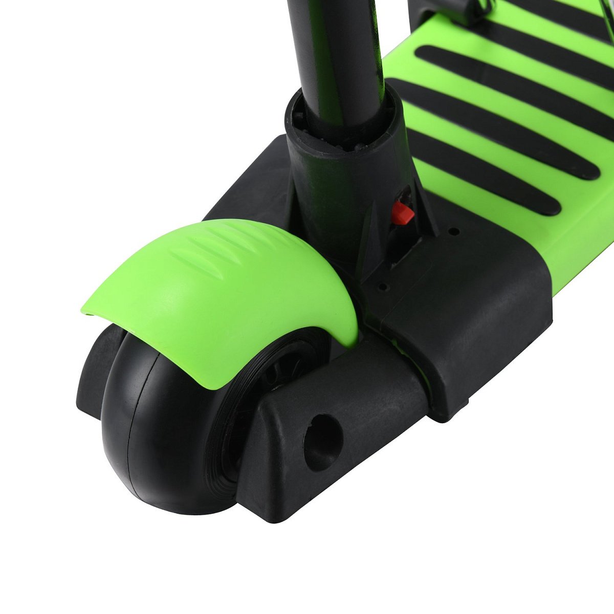 Самокат - беговел с ручкой BUGSY+ LED Green