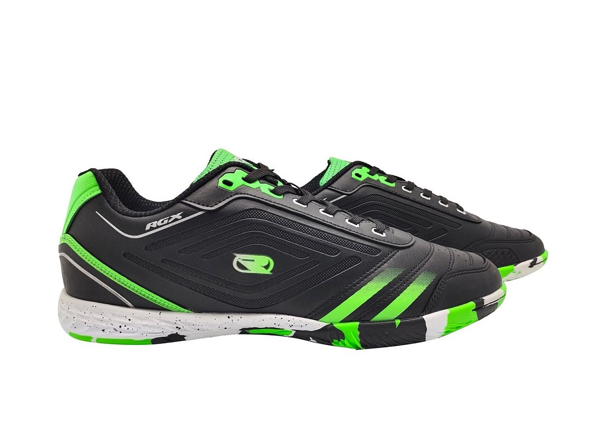Бутсы зальные SB-M-061 Black/Green детские