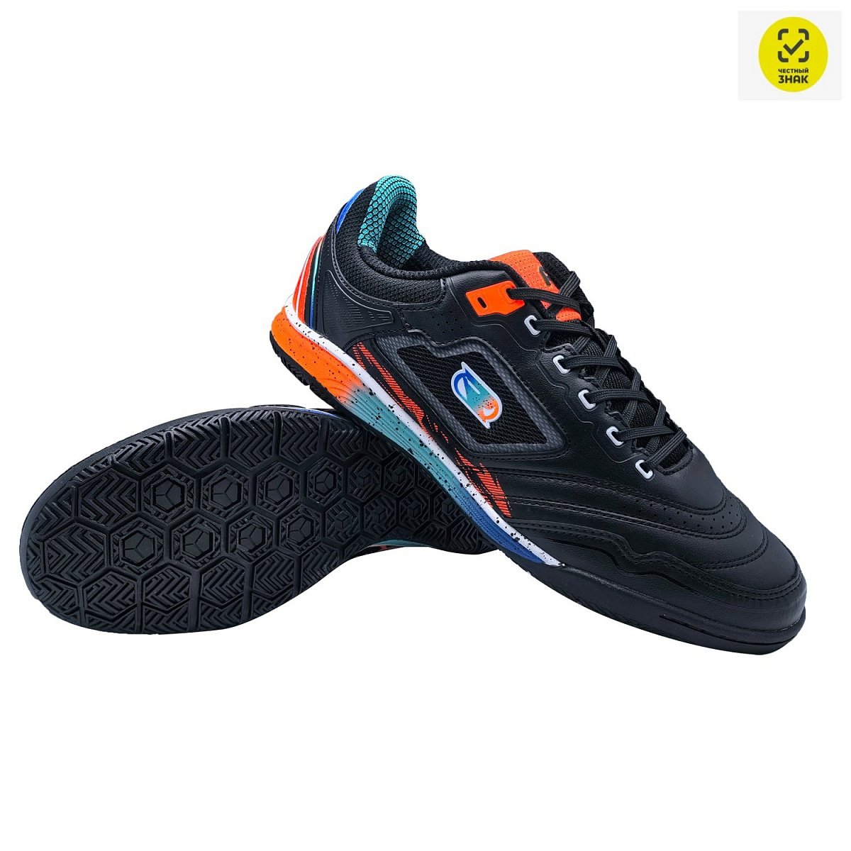Бутсы зальные SB-ZAL-052 Black/Orange детские