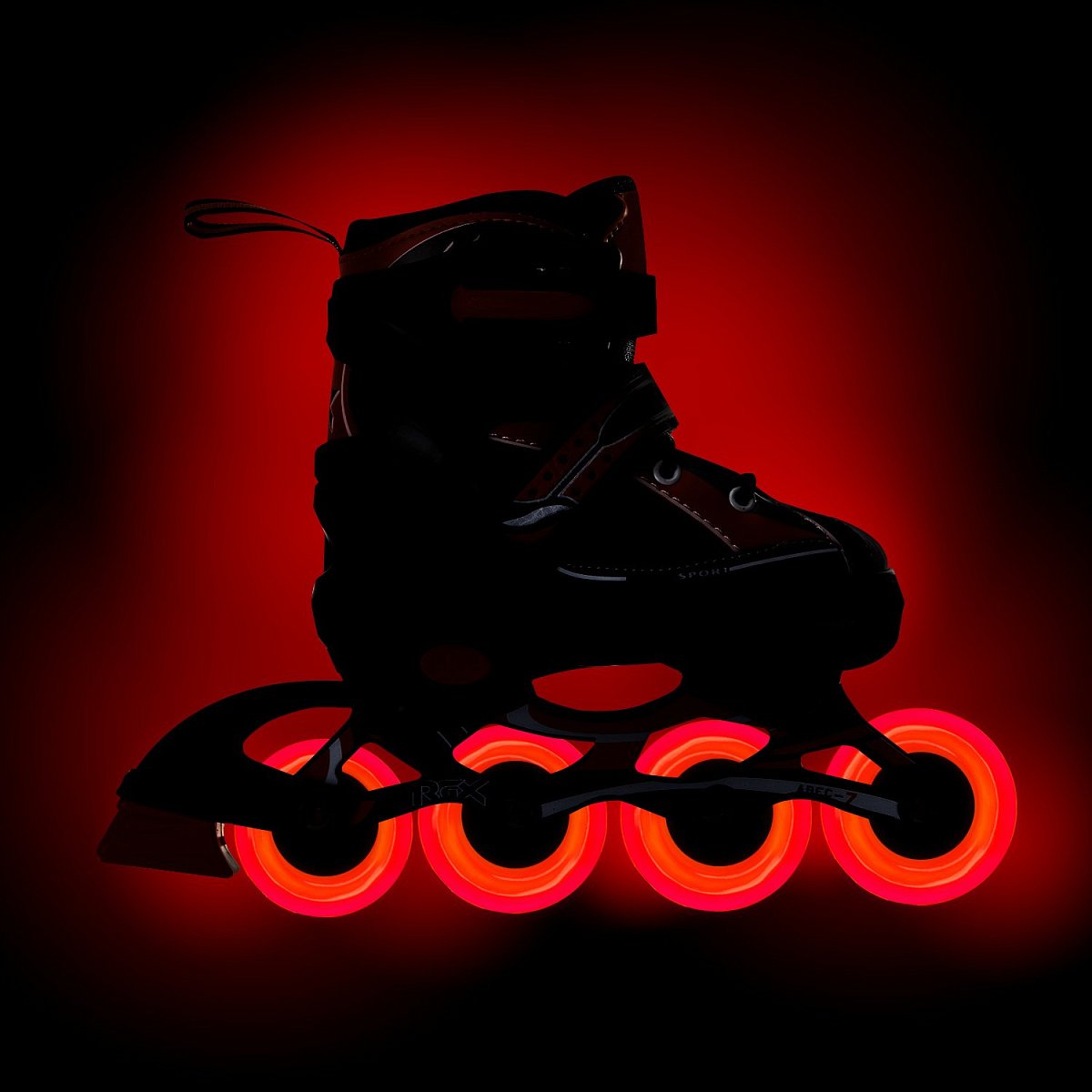 Раздвижные роликовые коньки Fntm Orange LED подсветка колес
