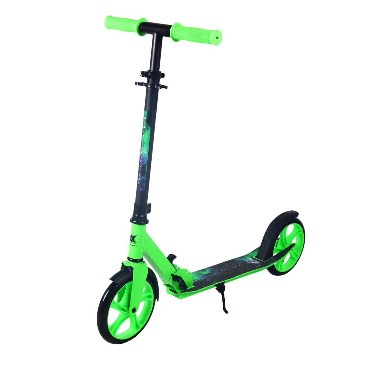 Самокат CK-SA200-1 200мм green (фонарь и наклейка в подарок)