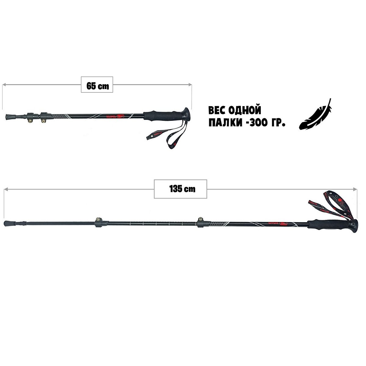 Палки треккинговые TFG-105