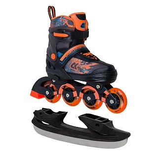 Раздвижные роликовые коньки трансформеры CK-SKA310-3-TRF Orange (со сменными лезвиями)