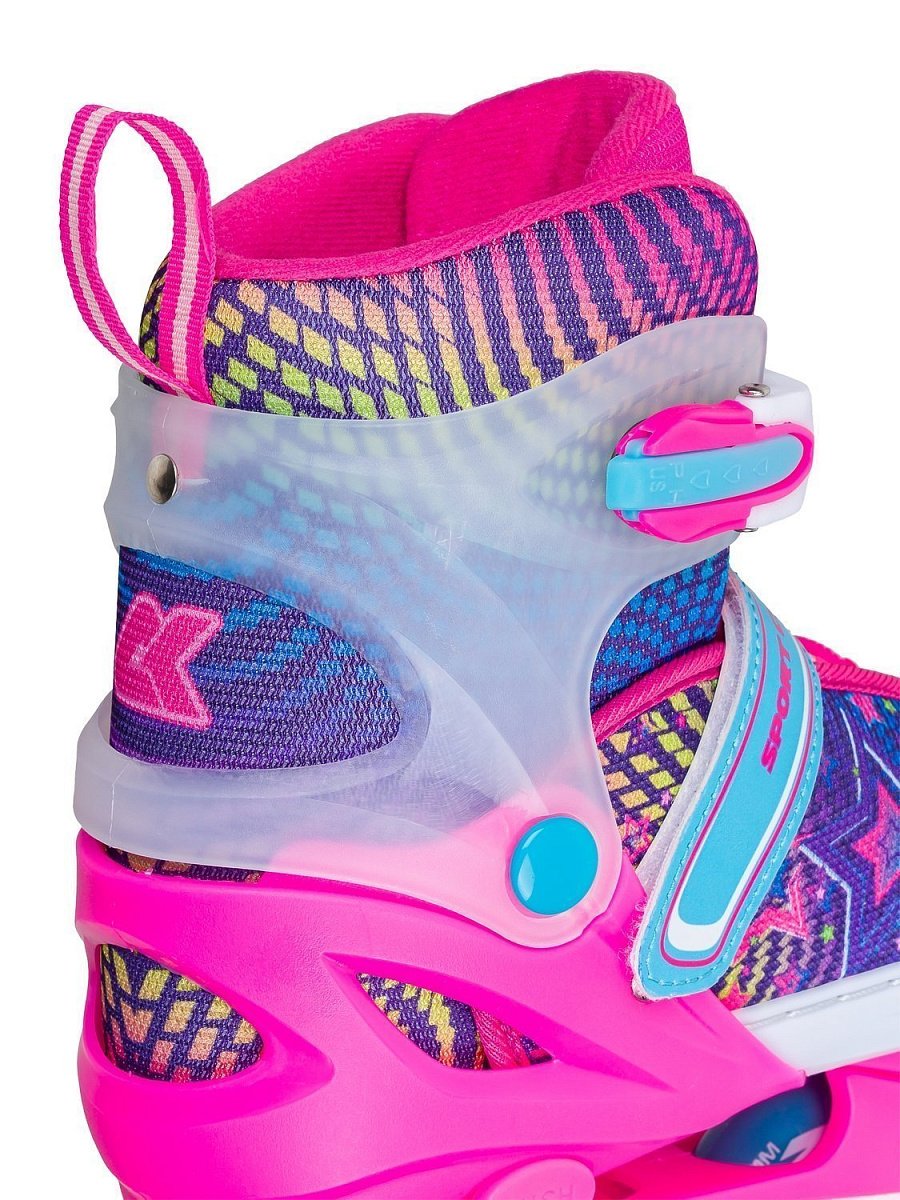 Раздвижные роликовые коньки CK-SK-P320-31 Pink (антистресс сквиш лапка в подарок)