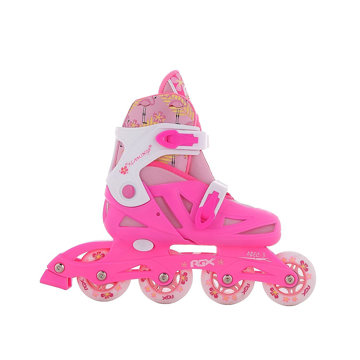 Раздвижные роликовые коньки Flamingo pink