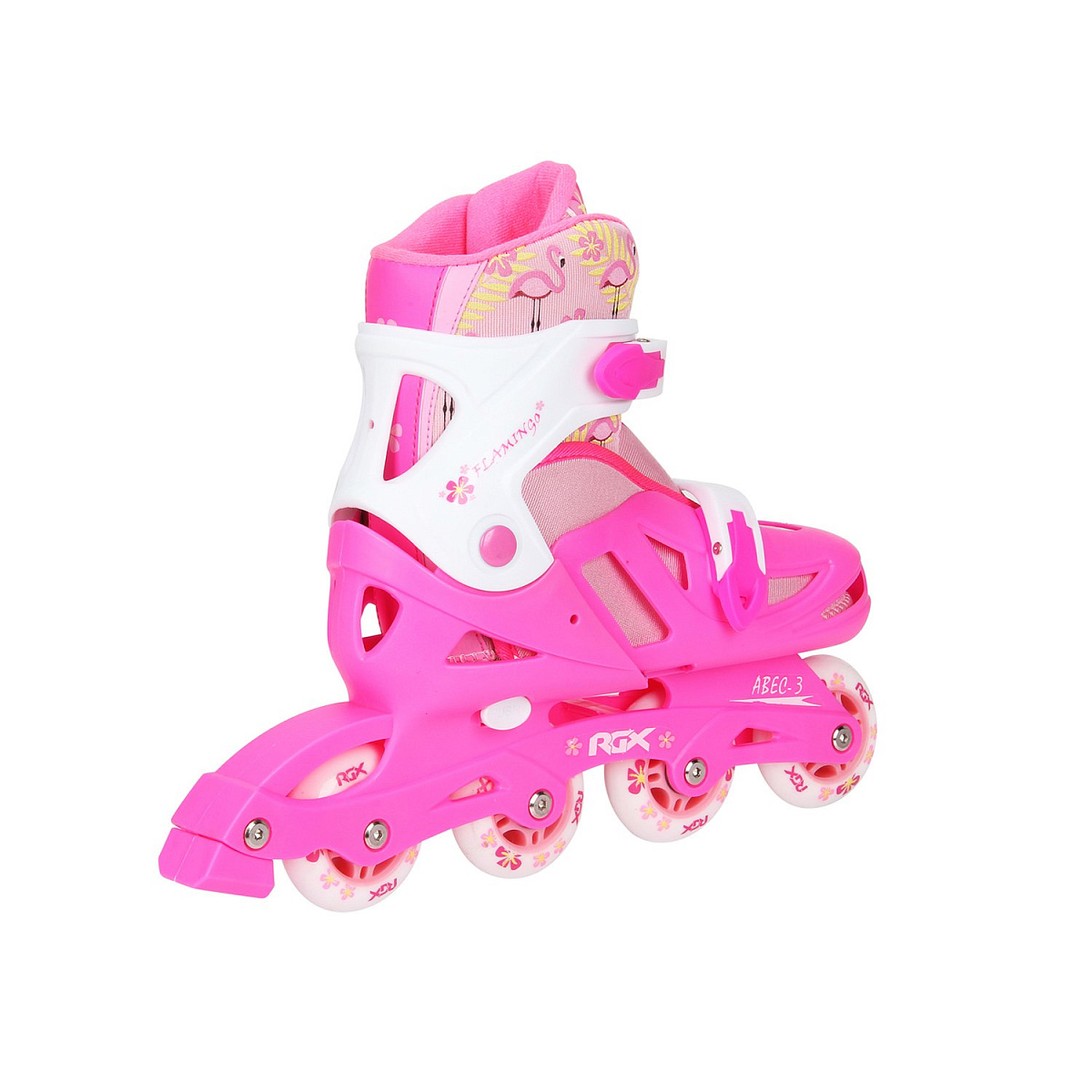 Раздвижные роликовые коньки Flamingo pink