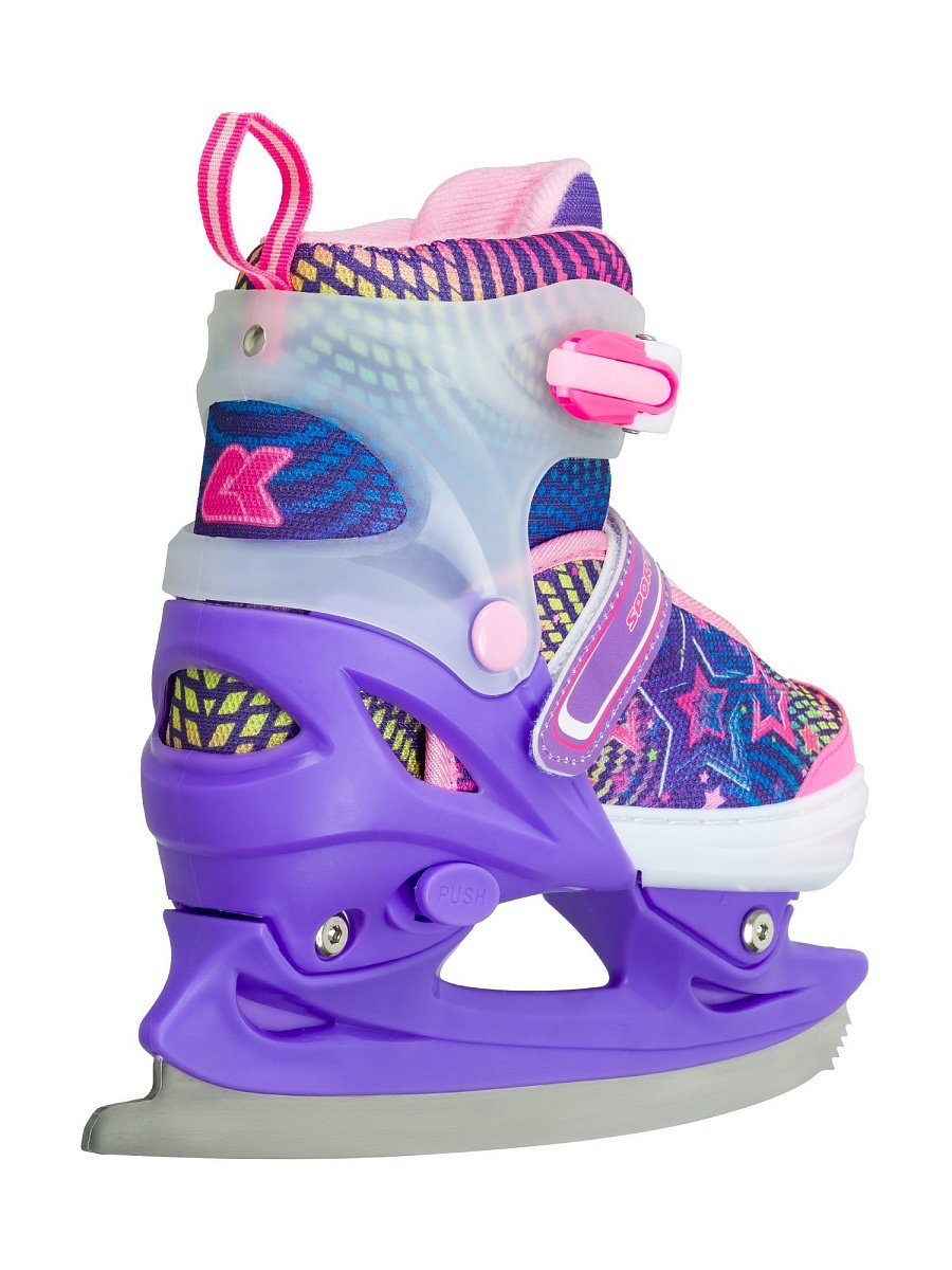 Раздвижные коньки CK-SK1107 Violet (светящийся ремешок в подарок)