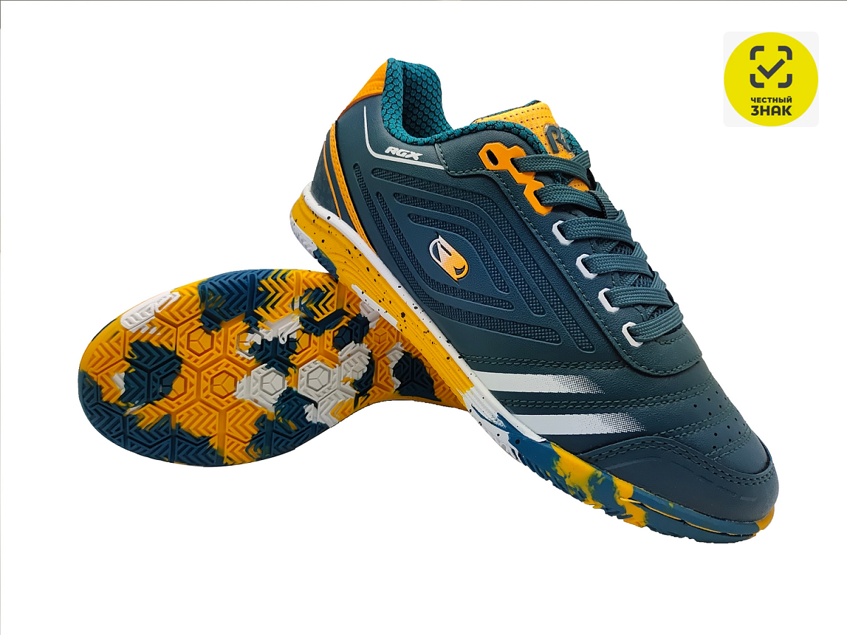 Бутсы зальные SB-ZAL-051 Blue/Orange детские