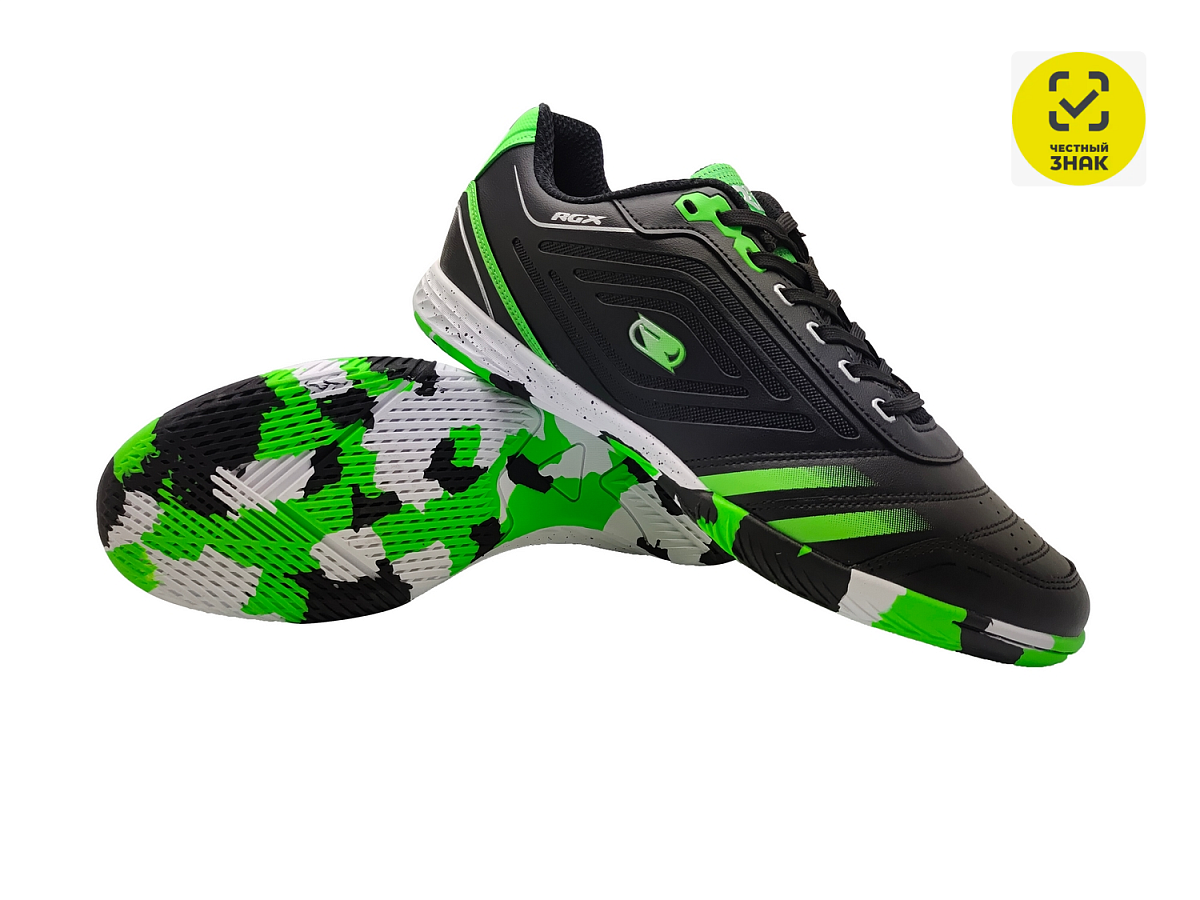Бутсы зальные SB-M-061 Black/Green