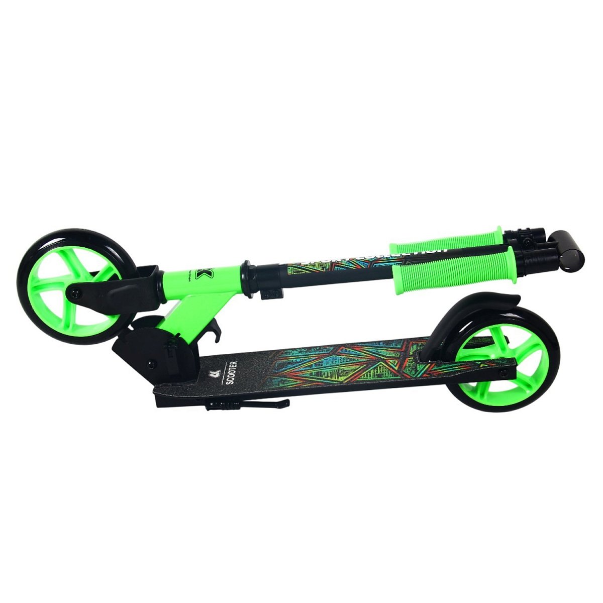 Самокат CK-SJ145-40 145мм green (фонарь и наклейка в подарок)
