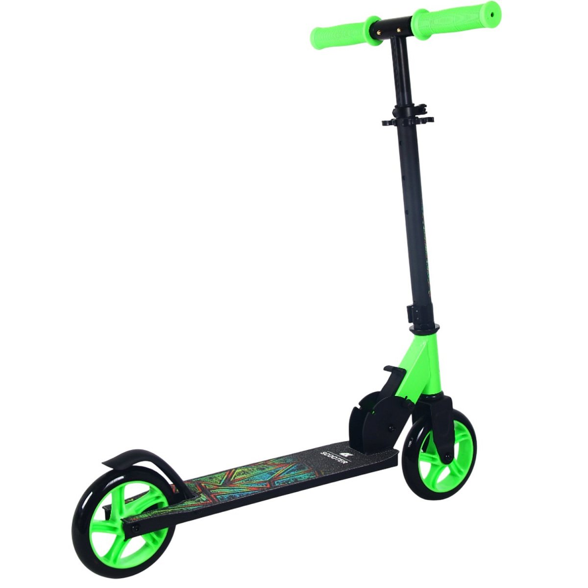 Самокат CK-SJ145-40 145мм green (фонарь и наклейка в подарок)