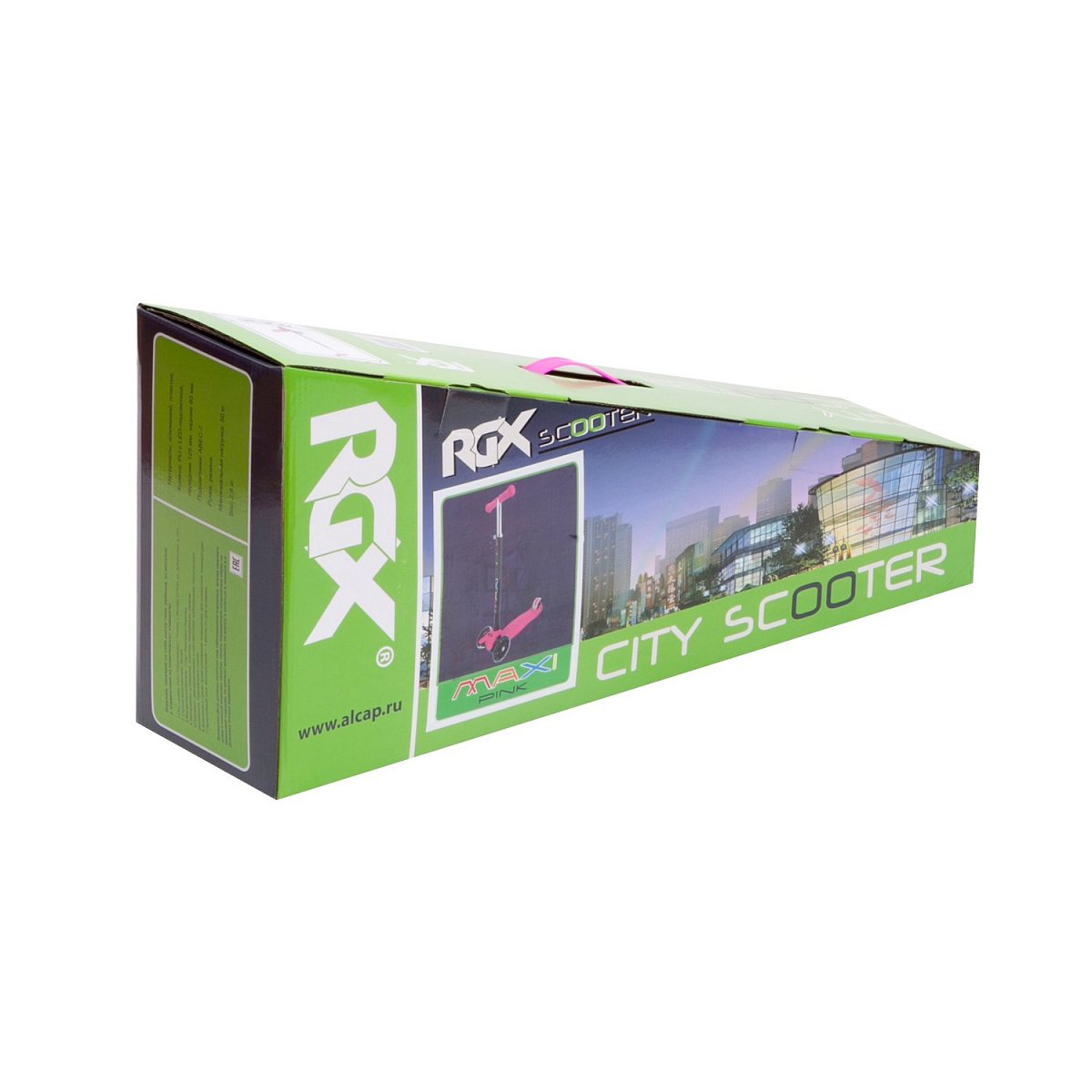 Самокат MAXI LED 120/80мм pink