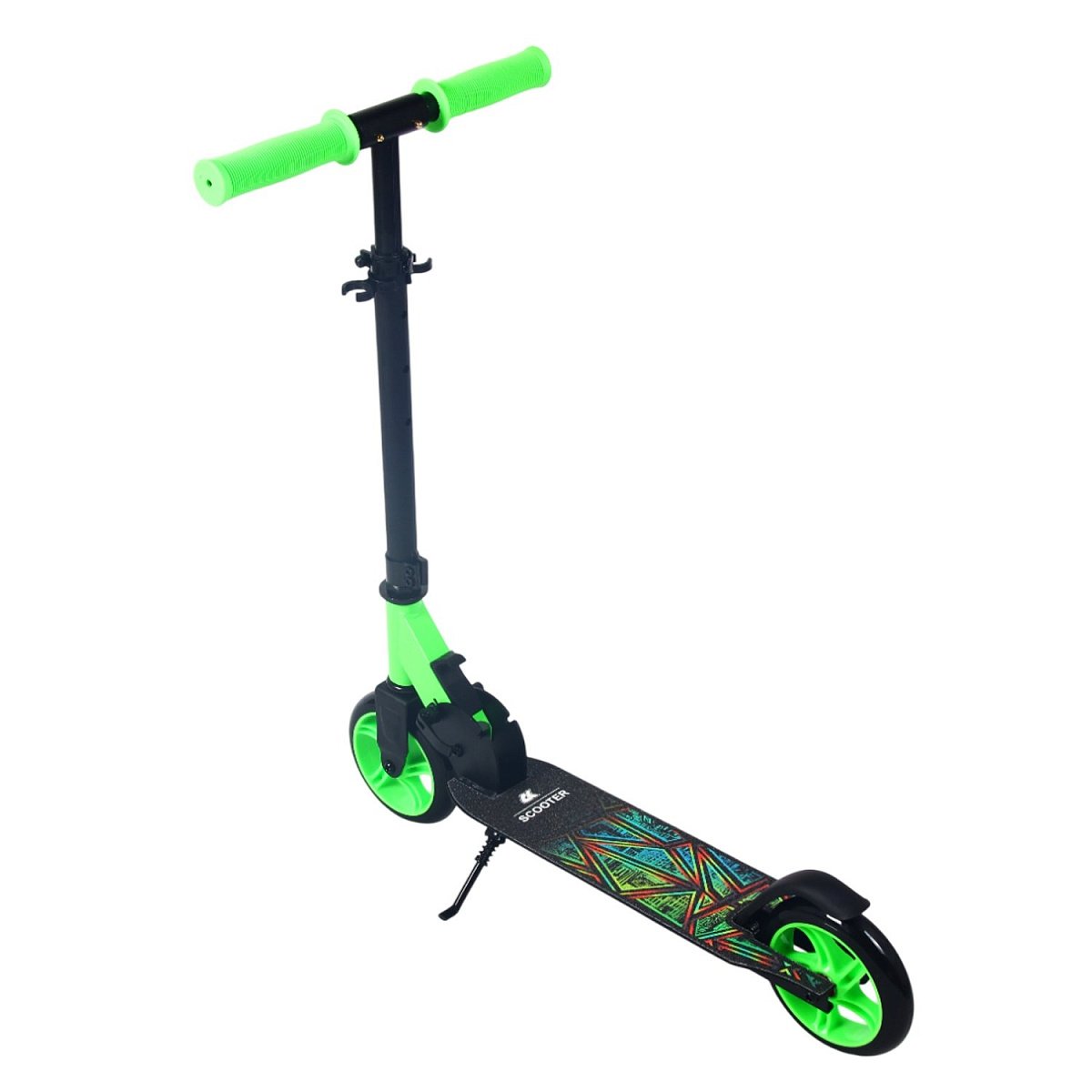 Самокат CK-SJ145-40 145мм green (фонарь и наклейка в подарок)