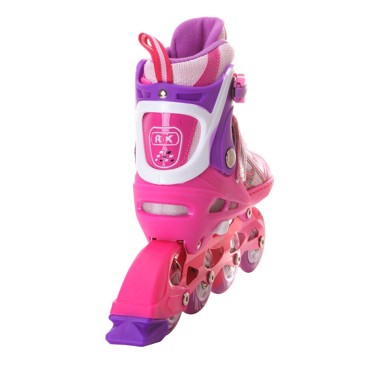 Раздвижные роликовые коньки Yuppie Pink LED подсветка колес