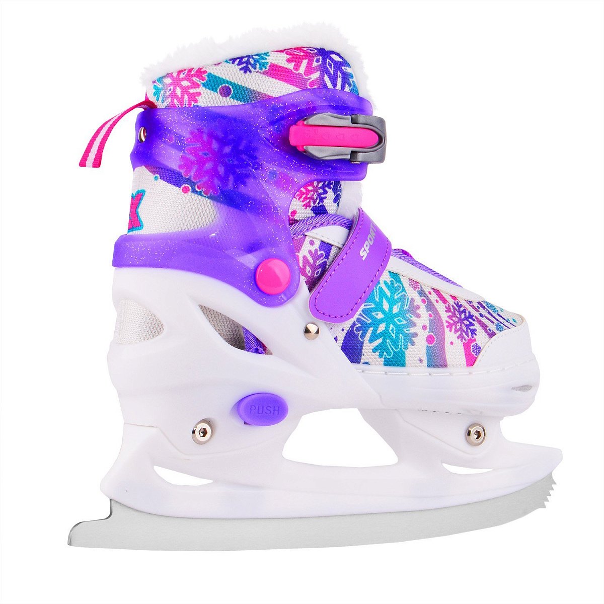 Раздвижные коньки CK-SK1116 Violet (светящийся ремешок в подарок)