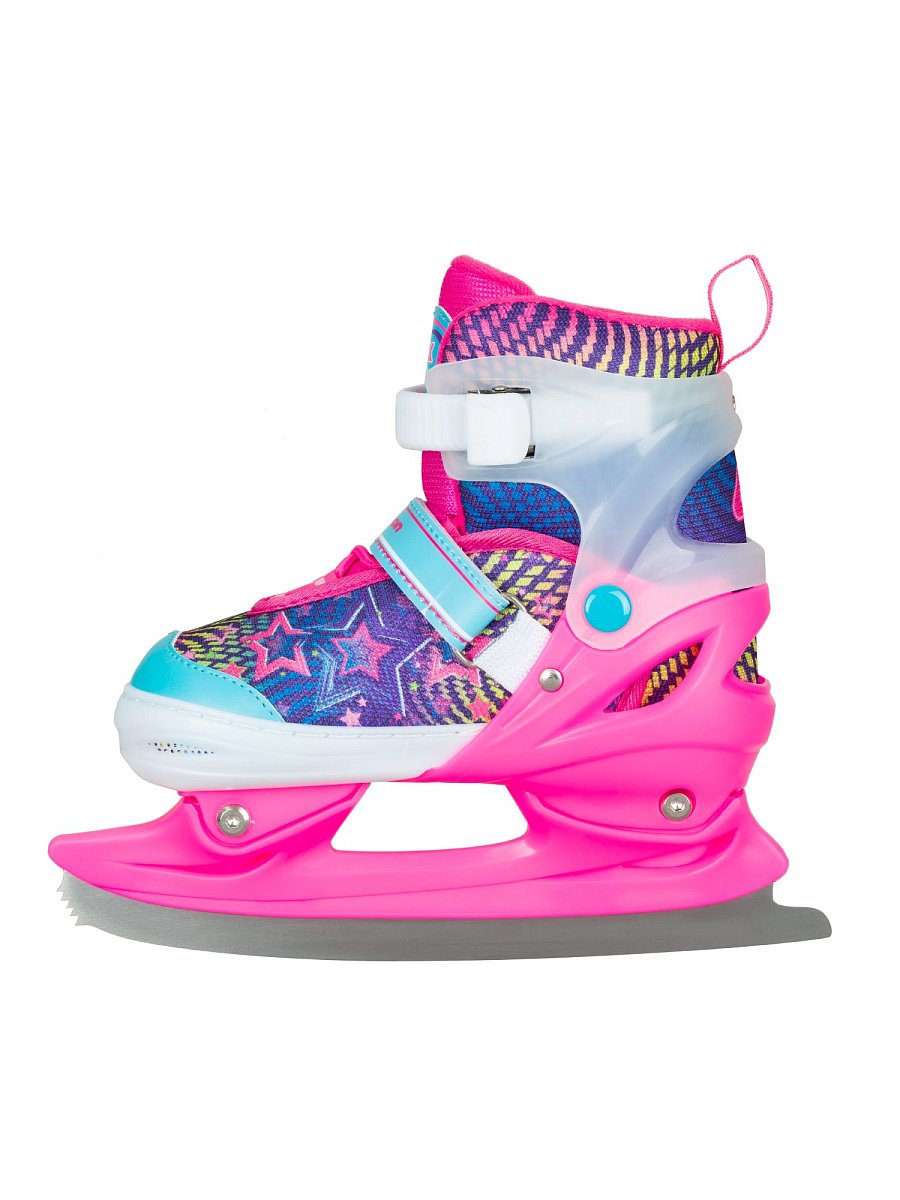 Раздвижные коньки CK-SK1107 Pink (светящийся ремешок в подарок)