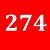 Red/274 см