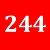 Red/244 см
