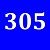 Blue/305 см
